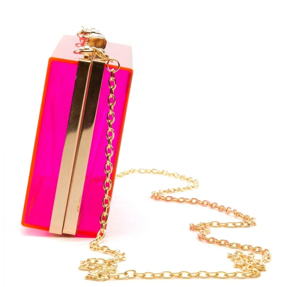 Red Trendy Over The Shoulder Clutch $100 USD Currency 💰Gold Hardware Crossbody